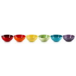 Ontbijtkommetjes Rainbow Set van 6 in Aardewerk 16cm 0,65L 