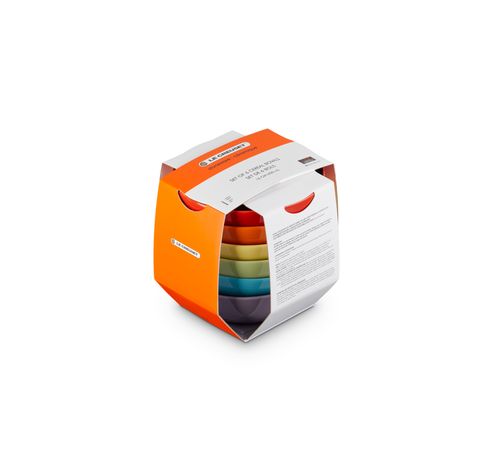 Ontbijtkommetjes Rainbow Set van 6 in Aardewerk 16cm 0,65L  Le Creuset