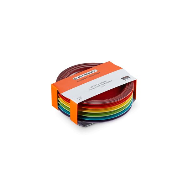 Dessertbordjes Rainbow Set van 6 in Aardewerk 22cm 