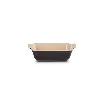 Plat rectangulaire Héritage en céramique 19cm 1,1l Noir Ebène  Le Creuset