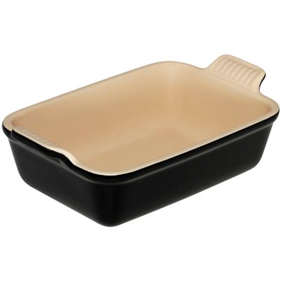 Plat rectangulaire Héritage en céramique 26cm 2,4l Noir Ebène  Le Creuset