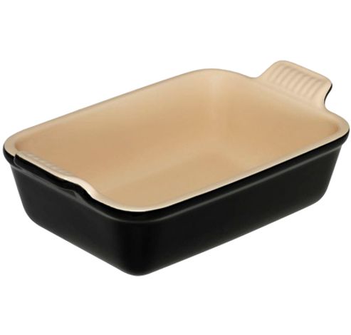 Plat rectangulaire Héritage en céramique 26cm 2,4l Noir Ebène  Le Creuset