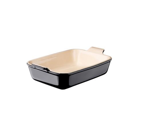 Plat rectangulaire Héritage en céramique 26cm 2,4l Noir Ebène  Le Creuset