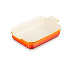  Ovenschaal Rechthoekig in Aardewerk 32cm 4l Oranje-rood Le Creuset