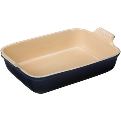 Plat rectangulaire Héritage en céramique 32cm 4l Noir Ebène  Le Creuset