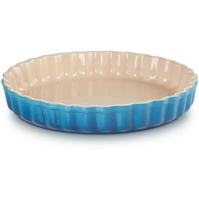 Moule à tarte en céramique 28cm 2L Bleu Caraïbes   Le Creuset