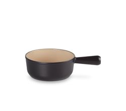  Steelpan in Geëmailleerd Gietijzer met Gietijzeren Handvat 18cm 1,4l Mat Zwart  Le Creuset