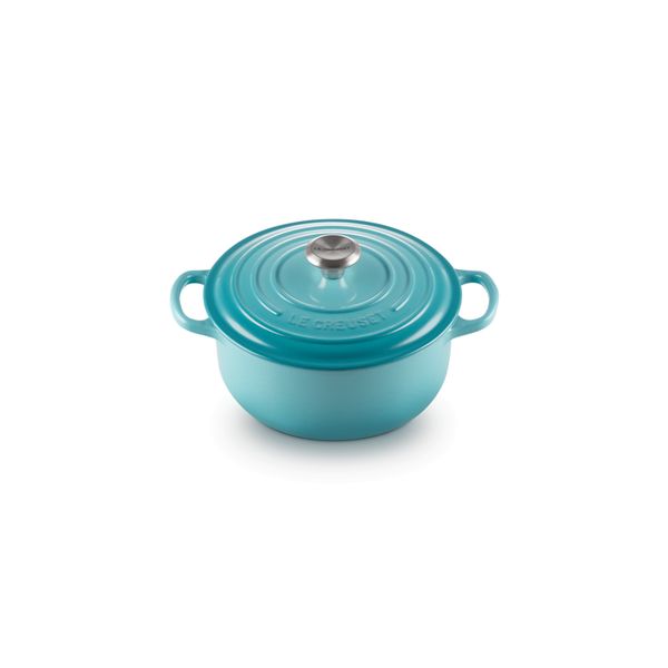 Gietijzeren Ronde cocotte 20cm 2,4l Caribbean Blue 