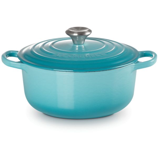 Gietijzeren Ronde cocotte 20cm 2,4l Caribbean Blue 