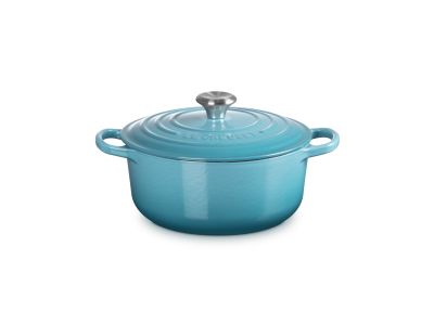 Stoofpan Rond in Geëmailleerd Gietijzer 20cm 2,4l Caribbean Blue