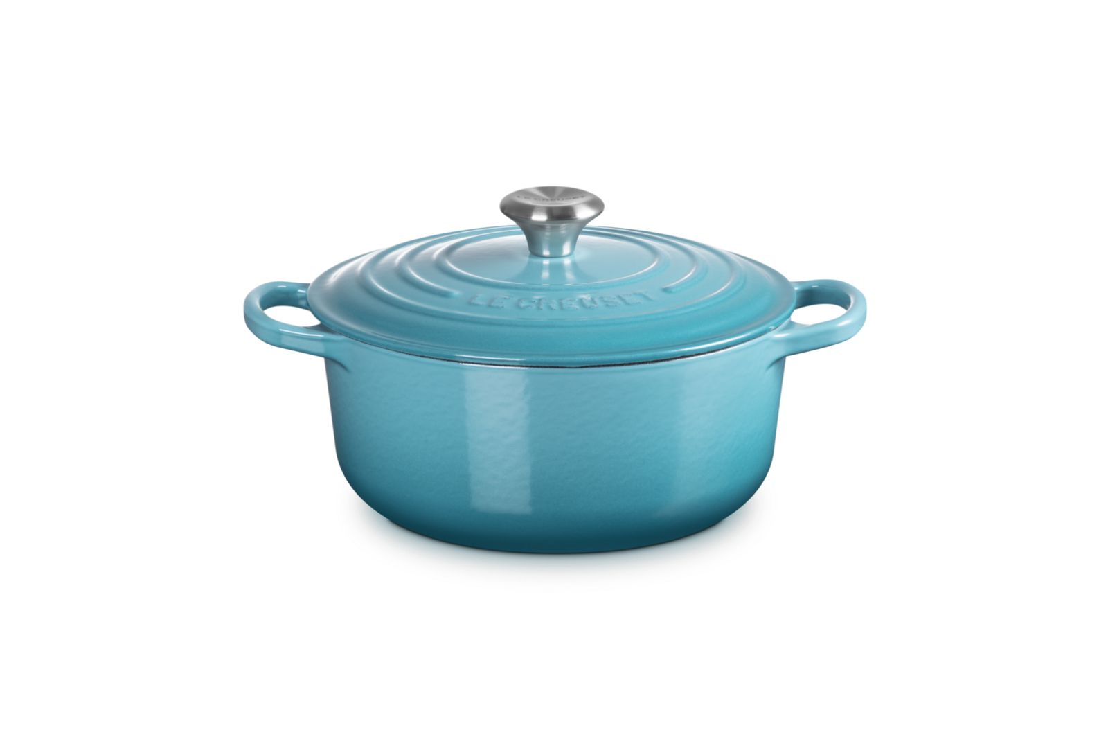 Stoofpan Rond in Geëmailleerd Gietijzer 20cm 2,4l Caribbean Blue