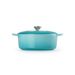 Gietijzeren ovale Cocotte 29cm 4,7l Caribbean Blue 