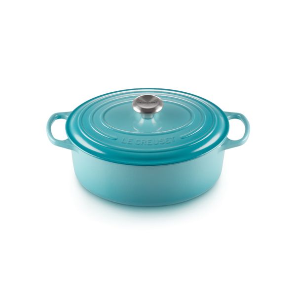 Gietijzeren ovale Cocotte 29cm 4,7l Caribbean Blue 