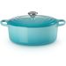 Gietijzeren ovale Cocotte 29cm 4,7l Caribbean Blue 