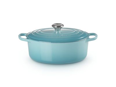 Stoofpan Ovaal in Geëmailleerd Gietijzer 29cm 4,7l Caribbean Blue