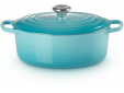 Gietijzeren ovale Cocotte 29cm 4,7l Caribbean Blue