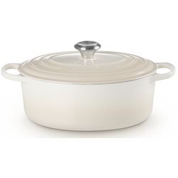 Gietijzeren ovale Cocotte 29cm 4,7l Meringue 