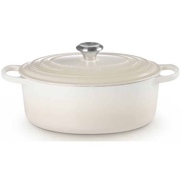 Gietijzeren ovale Cocotte 29cm 4,7l Meringue 