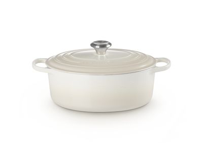 Stoofpan Ovaal in Geëmailleerd Gietijzer 29cm 4,7l Meringue