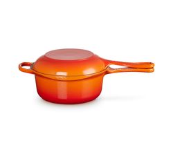 Steelpan 2-in-1 in Geëmailleerd Gietijzer 22cm 2,3l Oranjerood Le Creuset