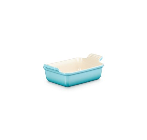 Plat rectangulaire Héritage en céramique 19cm 1,1l Caribbean Blue  Le Creuset