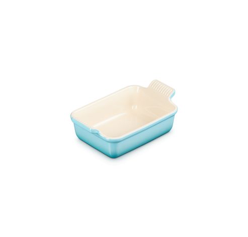 Plat rectangulaire Héritage en céramique 19cm 1,1l Caribbean Blue  Le Creuset