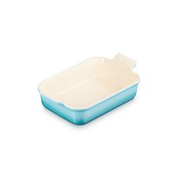 Le Creuset Plat rectangulaire Héritage en céramique 26cm 2,4l Caribbean Blue  