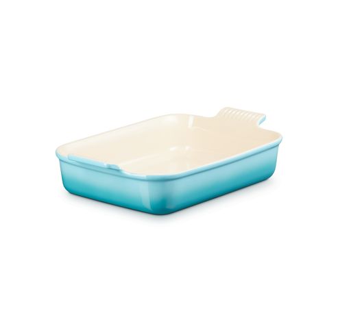 Plat rectangulaire Héritage en céramique 32cm 4l Caribbean Blue  Le Creuset