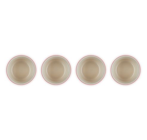 Ramekins Set van 4 in Aardewerk 8cm 0,1l Kersenrood  Le Creuset