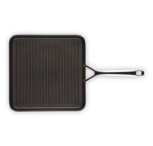 Skillet gril carré Anti-Adhérent Les Forgées ave Manche 28cm Noir  Le Creuset