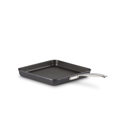 Skillet gril carré Anti-Adhérent Les Forgées ave Manche 28cm Noir  Le Creuset