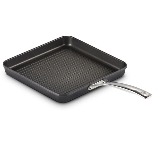 Skillet gril carré Anti-Adhérent Les Forgées ave Manche 28cm Noir  Le Creuset