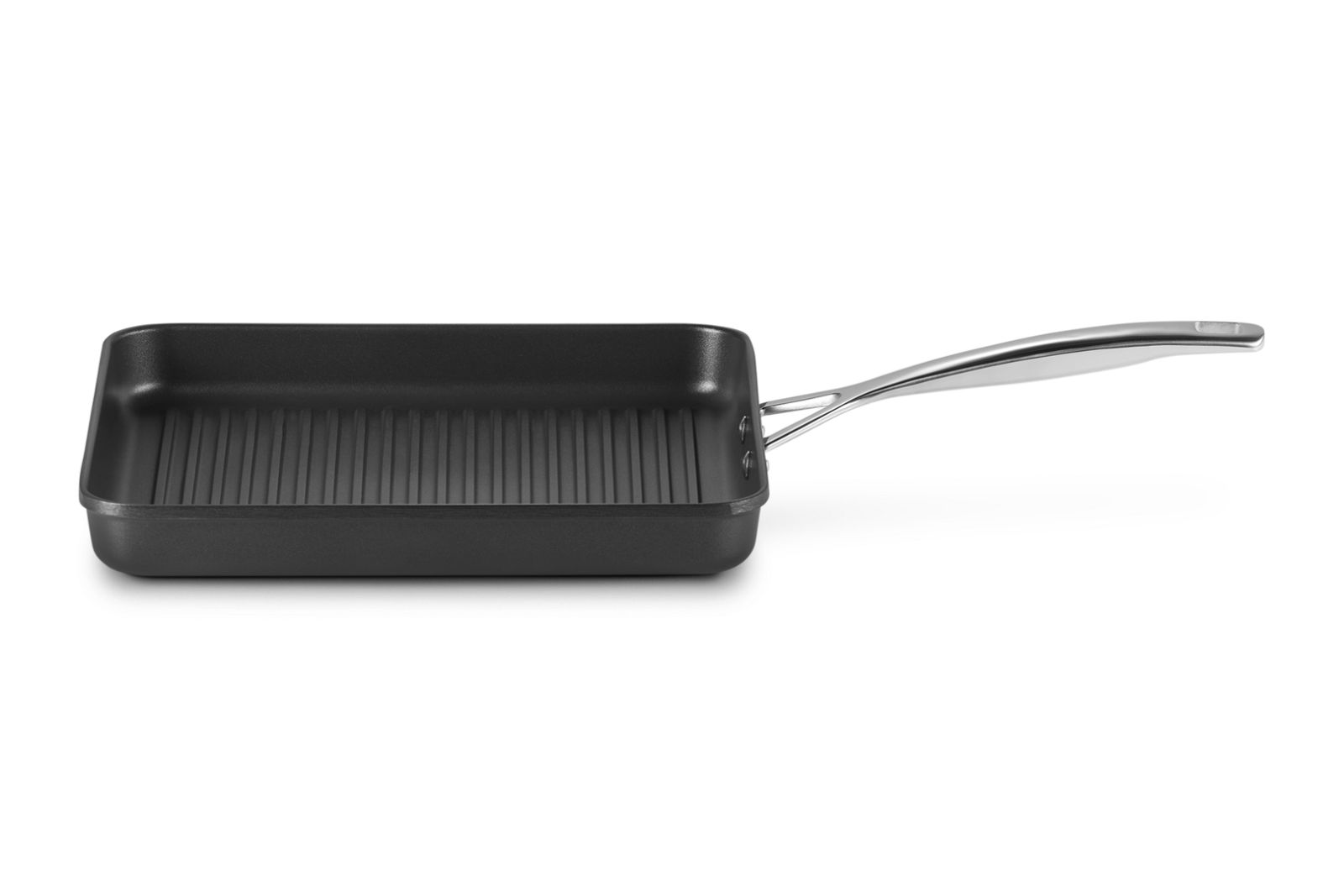 Grillpan Vierkant met 4x Sterkere Anti-Aanbaklaag met Handvat 28cm Zwart