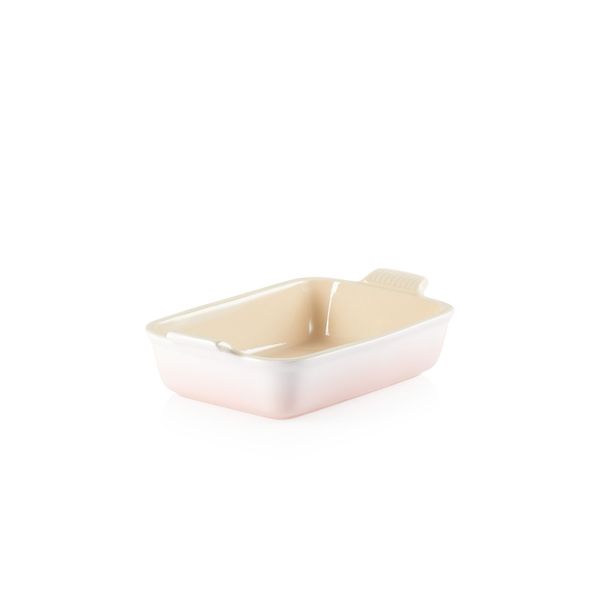 Aardewerken rechthoekige ovenschaal in Shell Pink 26cm 2,3l 