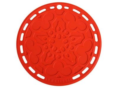 Silicone Onderzetter Bloemmotief 20cm Kersenrood