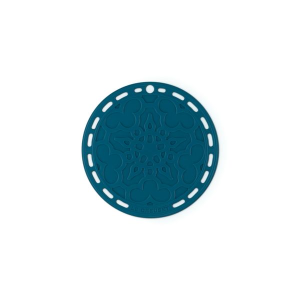 Onderzetter Bloemmotief Siliconen 20cm Deep Teal 