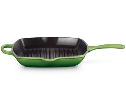 Grillit® Vierkant in Geëmailleerd Gietijzer 26cm Bamboo Green Le Creuset