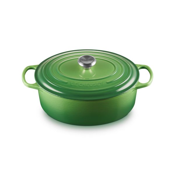 Gietijzeren ovale Cocotte 31cm 6,3l Bamboo Green 