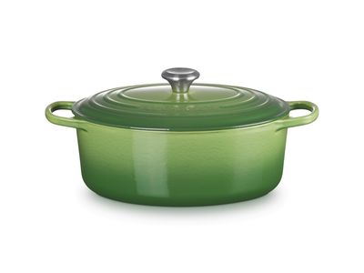 Stoofpan Ovaal in Geëmailleerd Gietijzer 31cm 6,3l Bamboo Green