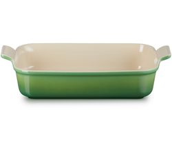  Ovenschaal Rechthoekig in Aardewerk 32cm 4l Bamboo Green Le Creuset