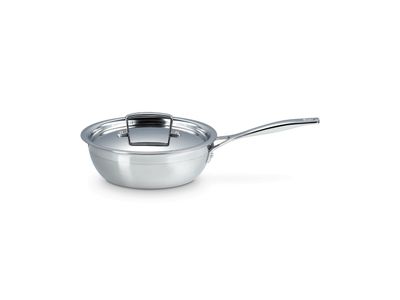 3-Ply Chef's Pan in RVS met Anti-Aanbaklaag en Deksel 20cm 1,9L