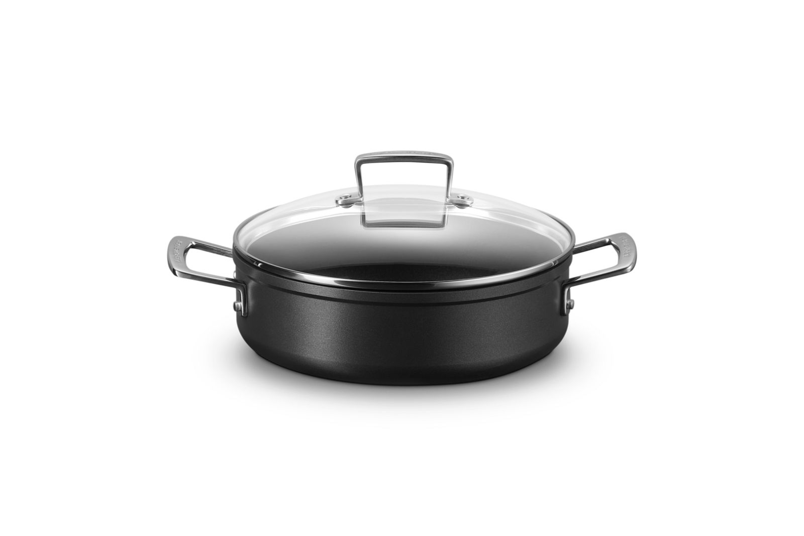 Anti-Aanbak Provençaalse Sauteuse met 4x Sterkere Anti-Aanbaklaag en Glazen deksel 24cm 3,3L 