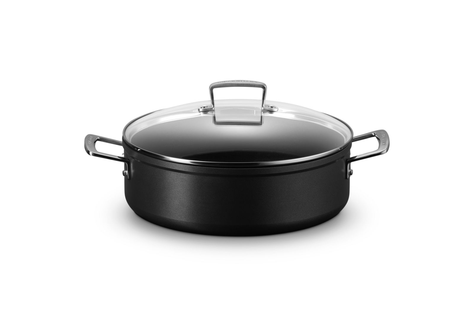 Anti-Aanbak Provençaalse Sauteuse met 4x Sterkere Anti-Aanbaklaag en Glazen deksel 28cm 5,4L