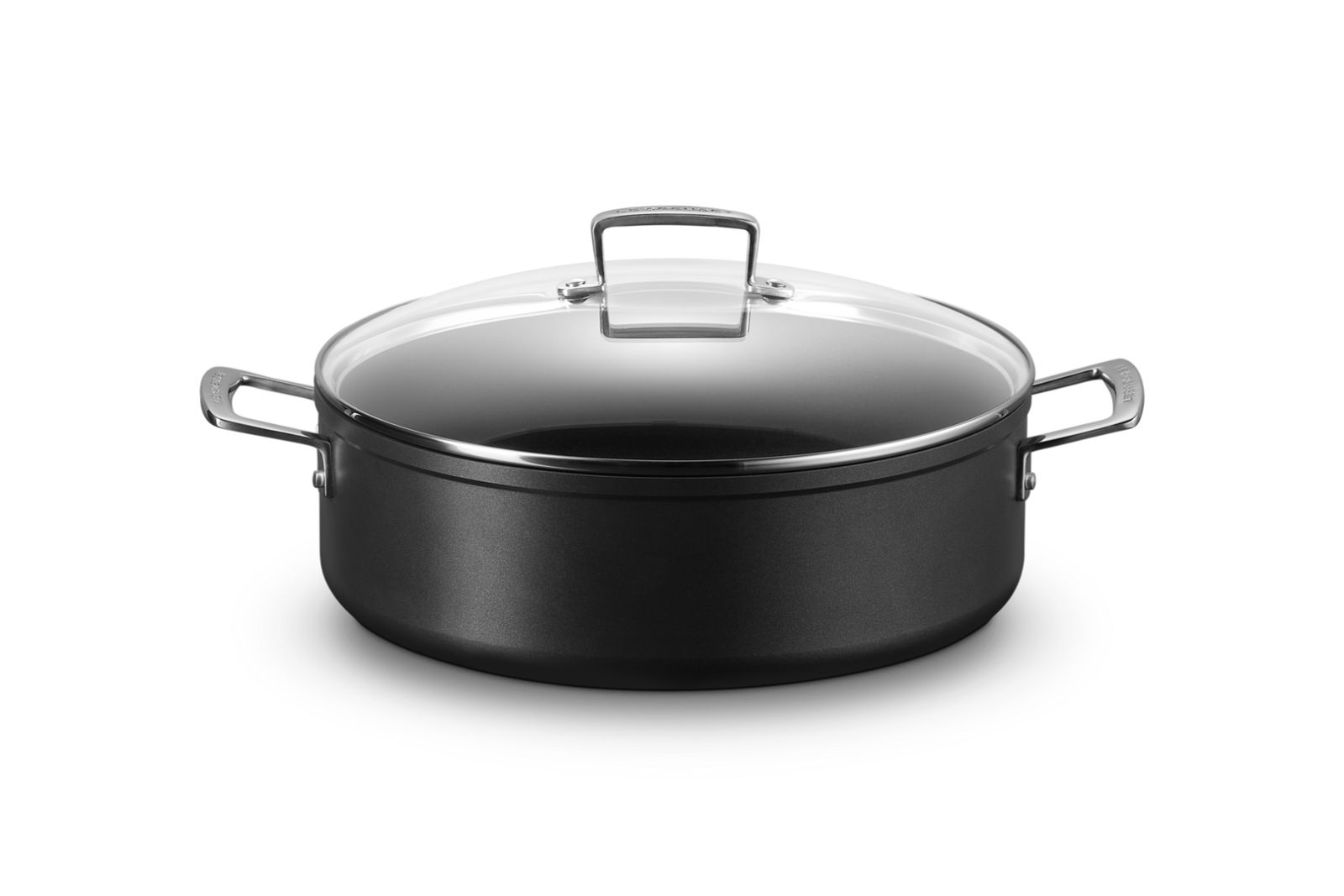 Anti-Aanbak Provençaalse Sauteuse met 4x Sterkere Anti-Aanbaklaag en Glazen deksel 30cm 6,8L
