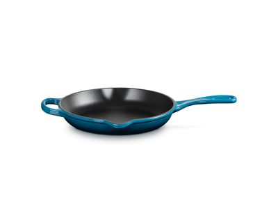 Skillet Rond in Geëmailleerd Gietijzer 23cm Deep Teal