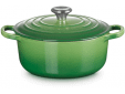 Gietijzeren Ronde cocotte 20cm 2,4L Bamboo Green