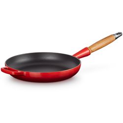 Le Creuset Poêle Signature en fonte émaillée avec manche en bois 26cm 2l Cerise  