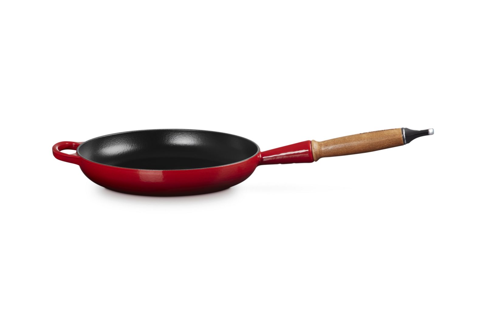 Signature Koekenpan in Geëmailleerd Gietijzer met Houten Handvat 24cm 1,6l Kersenrood 