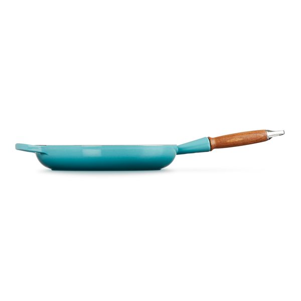 Le Creuset Koekenpan Signature in Geëmailleerd Gietijzer met Houten Handvat 28cm 2,6l Caribbean Blue