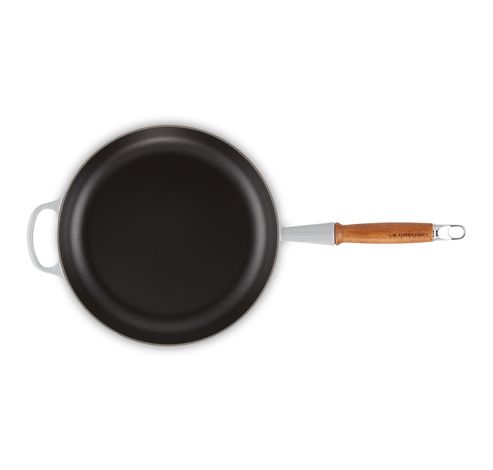 Poêle Signature en fonte émaillée avec manche en bois 28cm 2,6l Mist Grey  Le Creuset